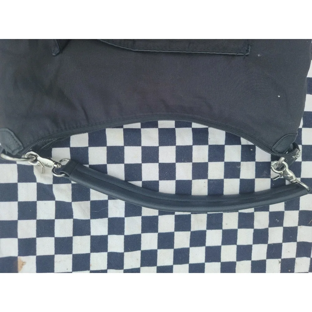 Black Rhinestone Hobo Shoulder Bag Bling Purse Top Handle‎ Faux Leather